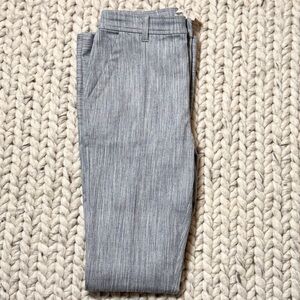 CINQ A SEPT- Heather Gray/Blue Pants with Subtle Texture